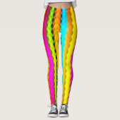 Multicolor Mozaïekpatroon Abstract Geometrisch Leggings (Voorkant)