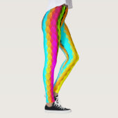 Multicolor Mozaïekpatroon Abstract Geometrisch Leggings (Rechts)