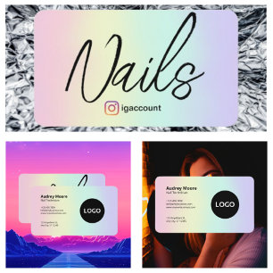 Multicolor Nagelstylist Visitekaartje