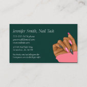 Multicolor Nail Tech Visitekaartje (Achterkant)