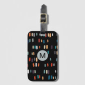Multicolor onregelmatige rechthoeken bagagelabel (Voorkant (verticaal))