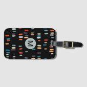 Multicolor onregelmatige rechthoeken bagagelabel (Voorkant (horizontaal))