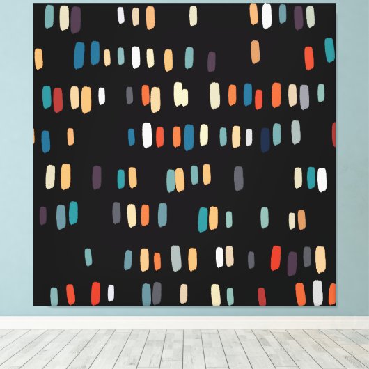 Multicolor onregelmatige rechthoeken canvas afdruk (Insitu (Houten vloer))