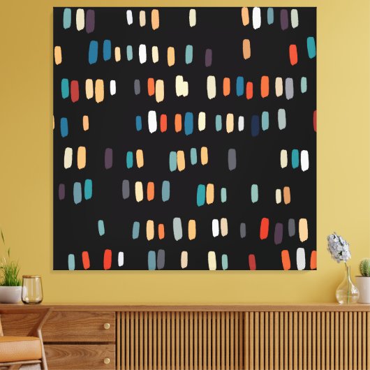 Multicolor onregelmatige rechthoeken canvas afdruk (Insitu (Woonkamer))