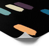 Multicolor Onregelmatige Rechthoeken Poster (Hoek)