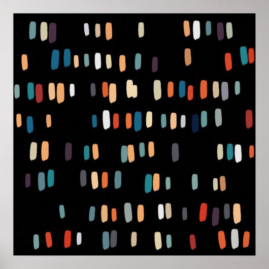 Multicolor onregelmatige rechthoeken poster (Voorkant)