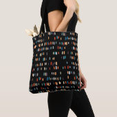 Multicolor onregelmatige rechthoeken tote bag (Dichtbij)