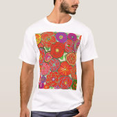 Multicolor ontwerp op witte T-shirt (Voorkant)