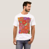 Multicolor ontwerp op witte T-shirt (Voorkant volledig)