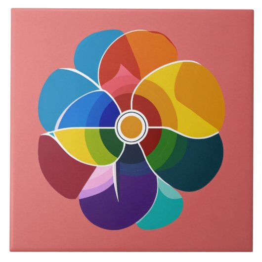 Multicolor-ontwerp Tegeltje (Voorkant)