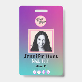 Multicolor op maat gemaakte foto stijlvol minimali badge