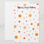 Multicolor oranje polka-punten briefpapier (Voorkant / Achterkant)