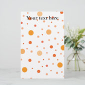 Multicolor oranje polka-punten briefpapier (Staand voorkant)