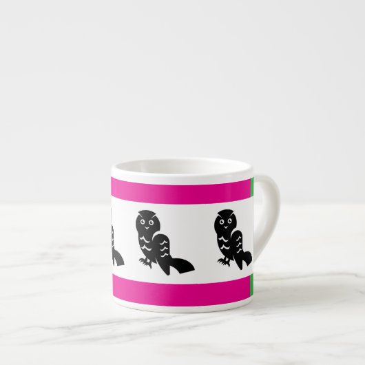 Multicolor Owl Espresso Mug Espresso Kop (Voorkant rechts)