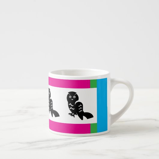Multicolor Owl Espresso Mug Espresso Kop (Rechts)