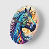 Multicolor Paard 22 kleurrijk Ronde Klok (Hoek)