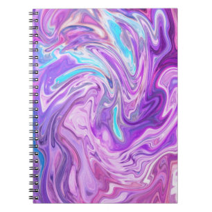Multicolor Paarse marble Spiral notebook Notitieboek