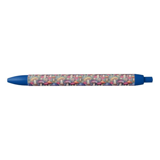 Multicolor paddenstoel w monogram zwarte inkt pen (Voorkant)