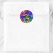 Multicolor Paint Splatter Monogram Sticker (Tas)