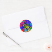 Multicolor Paint Splatter Monogram Sticker (Envelop)