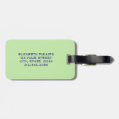 Multicolor Paint Swirl Initiaal Monogram Aangepast Bagagelabel (Achterkant horizontaal)