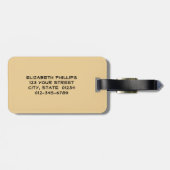 Multicolor Paint Swirl | Monogram Initiaal Bagagelabel (Achterkant horizontaal)