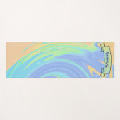 Multicolor Paint Swirl | Tekstbanner beide zijden Yogamat (Voorkant (horizontaal))