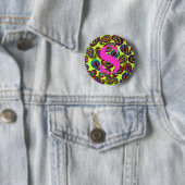 Multicolor Paisley Ronde Button 5,7 Cm (In situ)