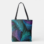 Multicolor palmbladeren tote bag (Achterkant)