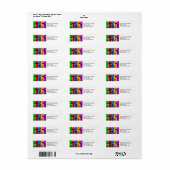 Multicolor Parachuting Emblem Etiket (Full Sheet)