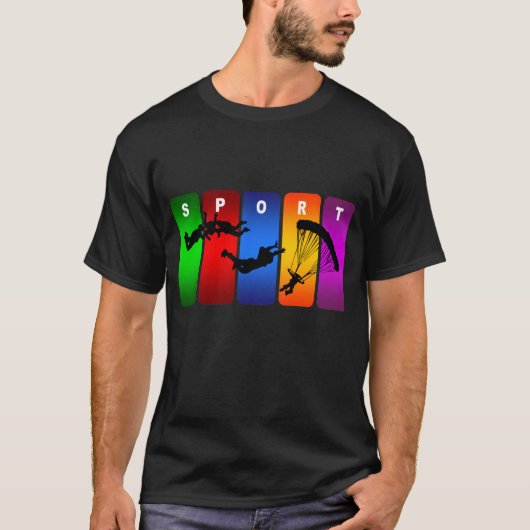 Multicolor Parachuting Emblem T-shirt (Voorkant)