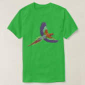 Multicolor Parrot Embroidery T-shirt (Design voorkant)