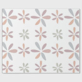Multicolor Pastel Abstract Bloemrijk Botanisch Cadeaupapier (Vlak)