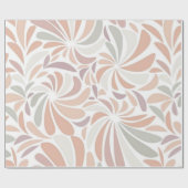 Multicolor Pastel Abstract Bloemrijk Botanisch Cadeaupapier (Vlak)