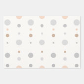 Multicolor Pastel Abstract Polka Dot Stripe Inpakpapier Vel (Voorkant 2)