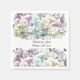 Multicolor Pastel Boeket Huwelijk Papieren Servett Servet
