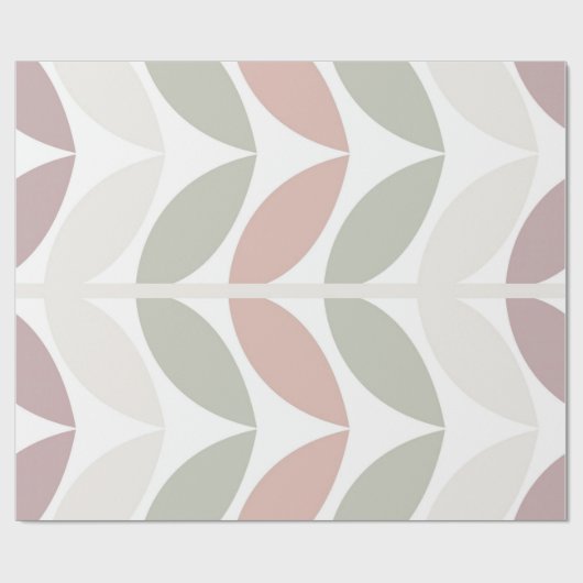 Multicolor Pastel Botanical Abstract Cadeaupapier (Vlak)