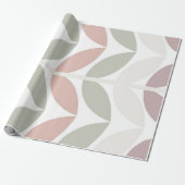 Multicolor Pastel Botanical Abstract Cadeaupapier (Uitgerold)