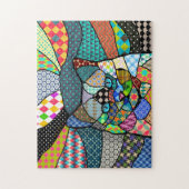 Multicolor Pattern Cat 691 Legpuzzel (Verticaal)