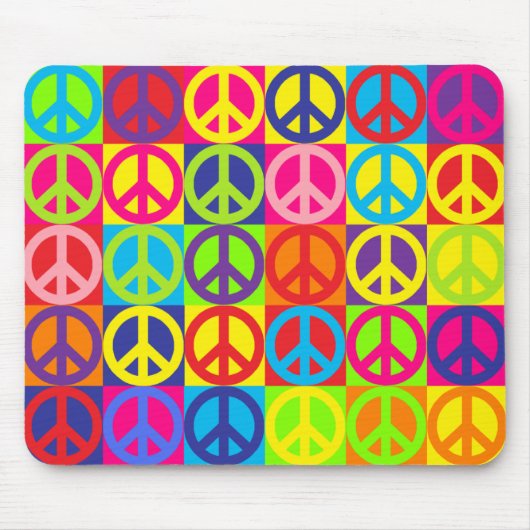 Multicolor Peace Muismat (Voorkant)