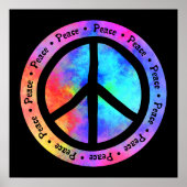 Multicolor Peace Sign-Poster Poster (Voorkant)
