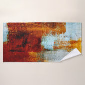 Multicolor penseelstreken in de oliestructuur. Gru Badhanddoek (Badhanddoek)