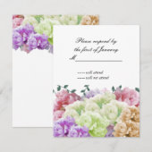 Multicolor Peonies Reply Kaart (Voorkant / Achterkant)