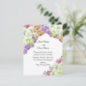 Multicolor Peonies Weddenschap Kaart (Staand voorkant)
