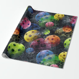 Multicolor Pickleballen Cadeaupapier