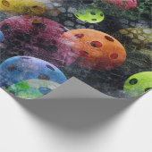 Multicolor Pickleballen Cadeaupapier (Hoek)