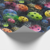Multicolor Pickleballen Cadeaupapier (Hoek)