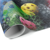 Multicolor Pickleballen Cadeaupapier (Rol Hoek)
