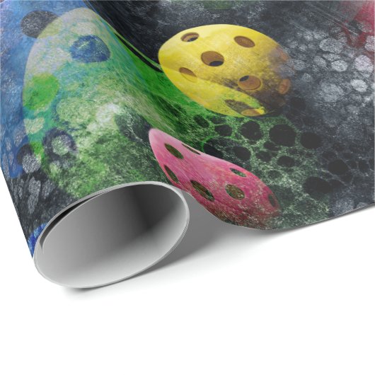 Multicolor Pickleballen Cadeaupapier (Rol Hoek)