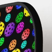 Multicolor Pickleballs Pop Art Pickleball Paddle (Links Detail)